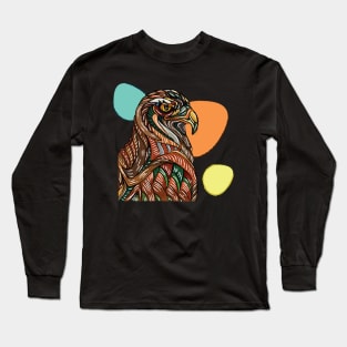 The Powerful Eagle I Colorful Abstract Bird Long Sleeve T-Shirt